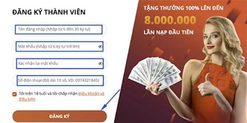Hướng dẫn đăng k&yacute; - đăng nhập May88