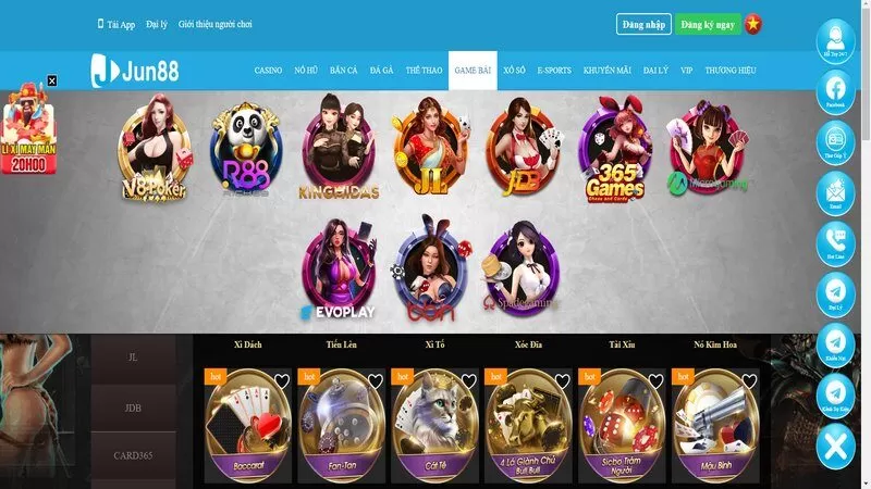 Kho game đặc sắc hiện c&oacute; tại nh&agrave; c&aacute;i Jun88 c&oacute; đa dạng chuy&ecirc;n mục kh&aacute;c nhau
